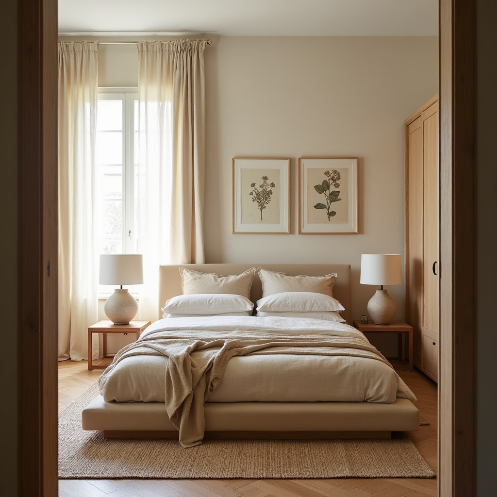 Camera da letto dopo il servizio di arredamento