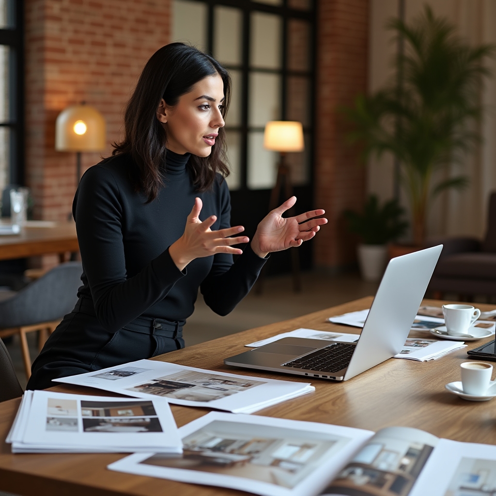 Personal shopper al lavoro nella selezione arredi